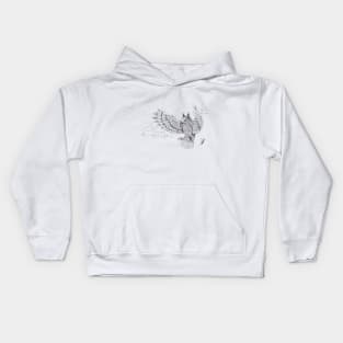 Owl - Drawing Art Kids Hoodie